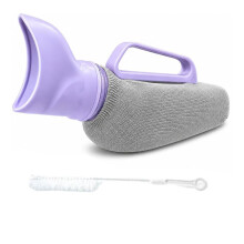 Female Urinal, 40 Oz Portable Bedside Urinal for Women, Leak-Resistant Anti- Design, Soft Silicone Cup