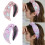 Tiara de cabelo com nó de pérolas artificiais e conchas para mulheres (1 peça) 2
