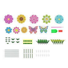 10 Stück Diamantmalsets für Erwachsene, Dekoration für Home Offices mit Blumen-Schmetterling-Diamantkunstsets, 5D Edelstein-Kunsthandwerk
