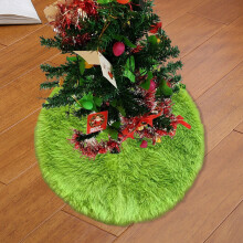 Grüner Weihnachtsbaumrock aus Kunstfell, 60 cm (23,6 Zoll)
