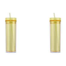 Vaso acrílico de doble pared de 473 ml (16 oz) en tonos pastel.