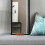 Wooden Floor Mirror Stand Holder Brown 1 Pack 3