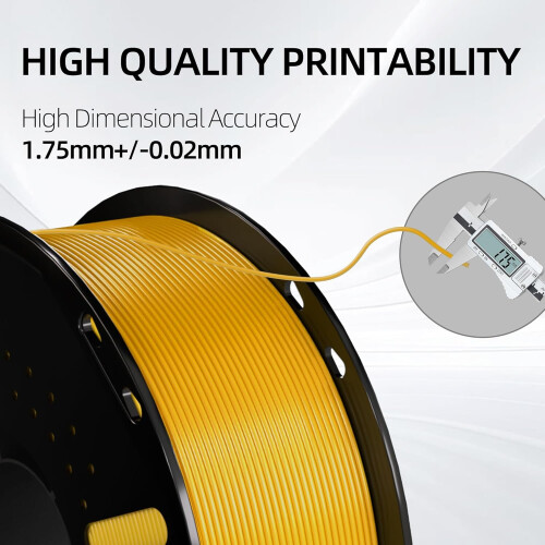 Silkesfilament PLA 1,75 mm guld 1 kg spole 1