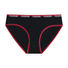 Slip hipster stile sportivo con elastico in vita a contrasto, colore rosso, taglia XL