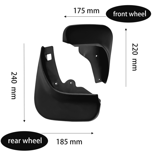 Ford Focus 2006–2011 Schmutzfänger Schwarz 4-teilig 2