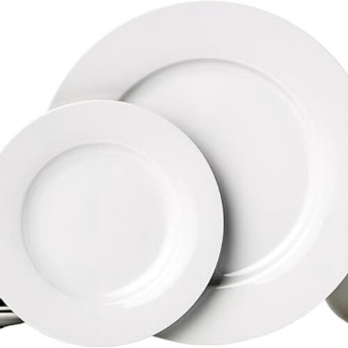 Dinnerware Set White 18-Piece Service for 6