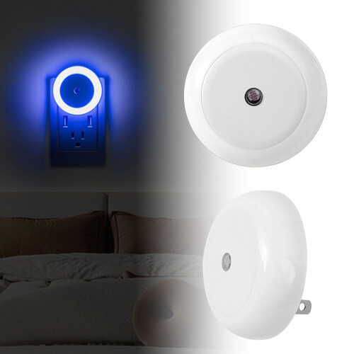 Luz noturna com sensor de luz e tomada (pacote com 2)