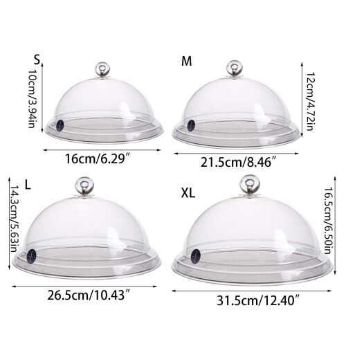 Cloche para defumar, tampa para pratos, tigelas e copos. 1