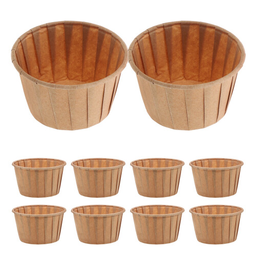 Light Brown Paper Cupcake Liners Rolled Edge 50 pcs