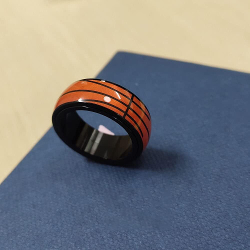 Περιστρεφόμενο δαχτυλίδι μπάσκετ Fidget από ανοξείδωτο ατσάλι 2