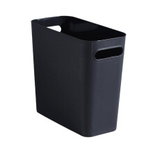 Poubelle de salle de bain fine en plastique noir 2,3 gallons (1 pièce)