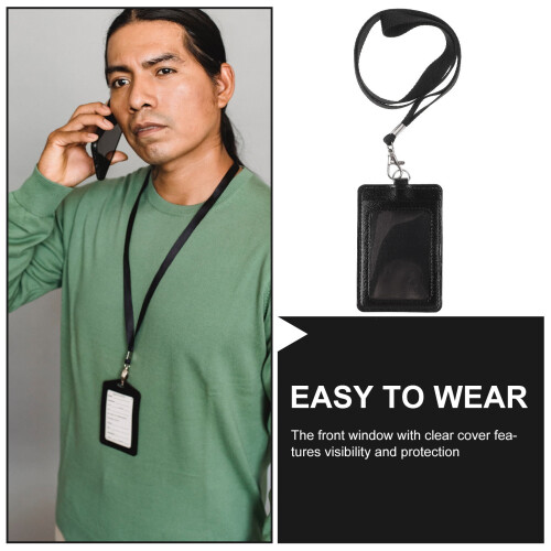 Portatarjetas vertical negro PU1Pack 1
