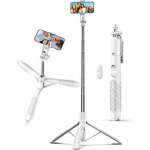 Selfiestangstativ 71 tommer med fjernkontroll