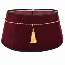 Jupe de sapin de Noël à pompons, ronde, 152 cm (60 pouces).