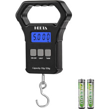 Digital Hanging Fishing Scale 110 lb 50 kg Backlit LCD