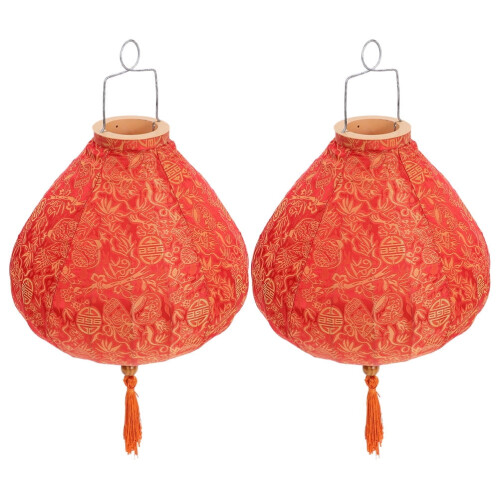 Oranje hanglantaarn met stalen frame (1 stuk)