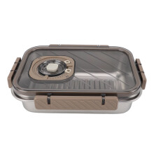 Contenitore per alimenti in acciaio inox da 1000 ml, colore kaki