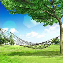 Army Green Travel Hammock with Hooks 250x100cm 5.5mm Nylon