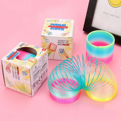 Children's Spring Hula Hoop Toy Plastic Rainbow Small Size 1