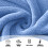 Ensemble de serviettes de luxe en lin, 5 pièces, 600 g/m², coton bleu 4
