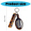 Sleutelhanger met luipaardprint, kam en make-uptool. 3