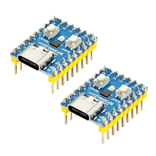 2 St. RP2040-Zero RP2040 för Raspberry Pi Mikrokontroller  Utvecklingskort Modul Dual-Core M0+ Processor