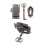 Vintage Skeleton Key Lock Set Zinc Alloy 2 pcs 2