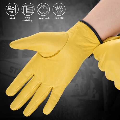 Leather Work Gloves Thorn-Proof Heavy Duty 2