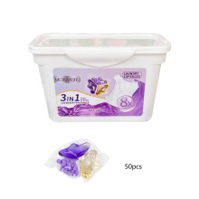 Capsule detergent de rufe cu aromă de lavandă, 50 de bucăți, 3 în 1