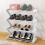 Z-Type Shoe Rack White Stainless Steel 4-Tier 4
