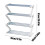 Z-Type Shoe Rack White Stainless Steel 4-Tier 2