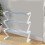 Z-Type Shoe Rack White Stainless Steel 4-Tier 5