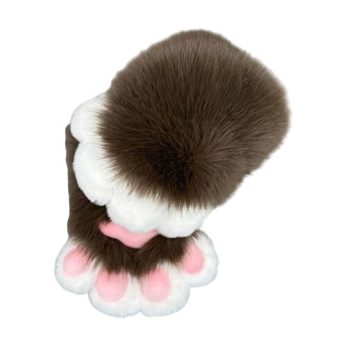 Kunstig pels kattepotehandsker til Halloween Cosplay