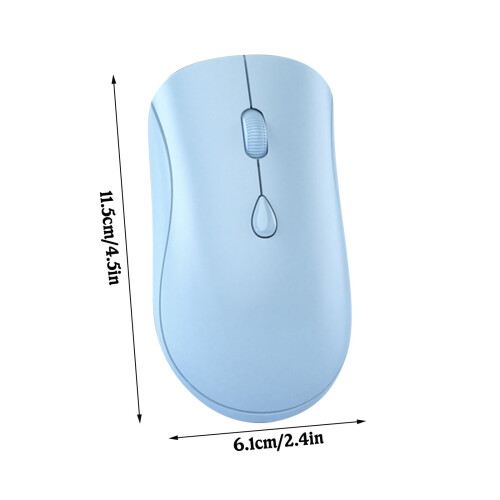 PWPSG Wireless Silent Mouse Blue Ergonomic 3 DPI Levels 2