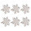 Ronds de serviette flocon de neige nacrés, lot de 6 1