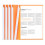 A4 Clear Front Report Cover Plastic Folder Orange 1 Pack 4