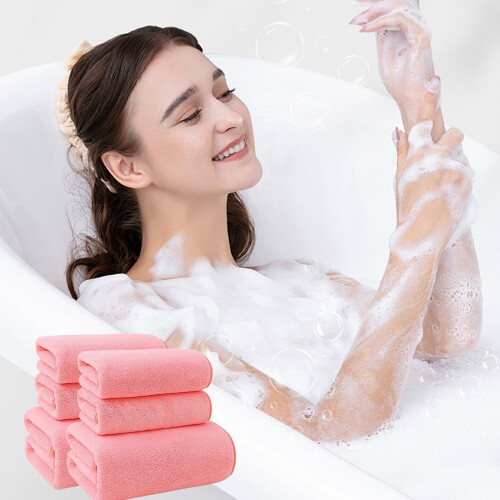 Ensemble de serviettes de bain en coton Elainilye, 6 pièces, rose 1