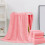 Ensemble de serviettes de bain en coton Elainilye, 6 pièces, rose 5