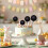 Black foam glitter cake decoration balls set 20 pcs 5