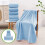 Ensemble de serviettes de bain Elainilye 8 pièces bleues 2