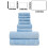 Ensemble de serviettes de bain Elainilye 8 pièces bleues 3