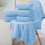 Ensemble de serviettes de bain Elainilye 8 pièces bleues 4