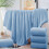 Ensemble de serviettes de bain Elainilye 8 pièces bleues 5