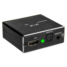 4K X 2K Ljudutdragare + Optisk TOSLINK SPDIF + 3,5 mm Stereo Ljudutdragare Omvandlare Ljud -Kompatibel Splitter