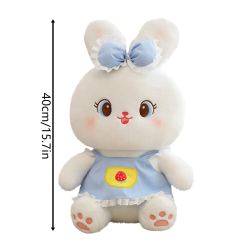 Pluche konijnenknuffel met kleding, 40 cm 1
