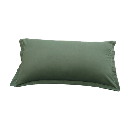 Effenkleurige polyester kussensloopset (groen, 4 stuks) 1