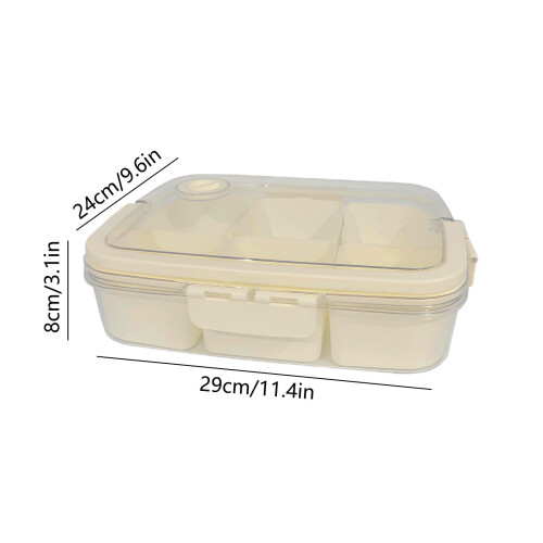 Tragbare Lunchbox mit Deckel und Griff (1 Stück) 2