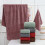 Ensemble de serviettes de bain Elainilye douces et absorbantes, 2 pièces, rouges 5