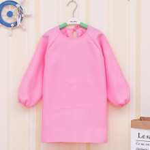 Kids waterproof apron with long sleeves pink M