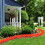 Qocolhg stone-look plastic lawn fence 10 pcs 4